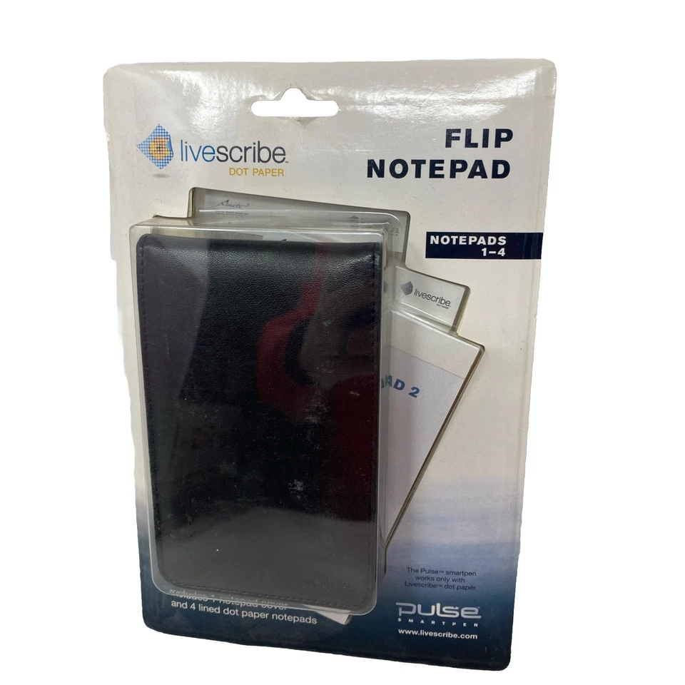 Livescribe Flip Notepad 1-4 Dot Paper Cover Pulse Smartpin 240 Sheets New - Image 1 of 4