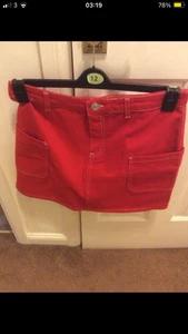Women’s Urban Outfitters Red Skirt, Size Large, New without Tags - Picture 1 of 3