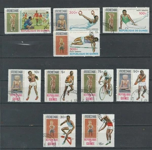 GUINEA FRENCH COLONIES AFRICA OLYMPICS MEXICO 68 USED SET STAMPS LOT (FCOL 444) - Picture 1 of 1
