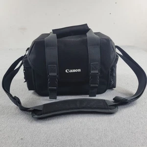 Bolso para cámara Canon DSLR negro estuche de hombro acolchado ajustable correa divisora - Imagen 1 de 12
