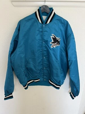 Винтажная стартовая атласная куртка NHL San Jose Sharks Xl (G) - Изображение 1 из 4
