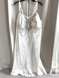 Flora Nikrooz Nightgown Size 2X Babydoll Satin Lace Coquette Romantic Sexy 17909 - Picture 1 of 12