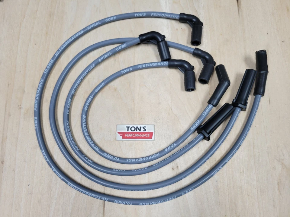 Cables de bujía Ton's Gray 10 mm Harley Davidson 2017+ M8 Road King Glide FLHX Foto 1 de 1