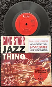 Gang Starr - Jazz Thing 7" Vinyl 1990 1. PRESSE GEREINIGT/GETESTET SEHR GUTER ZUSTAND+/EX VIDEO - Bild 1 von 8