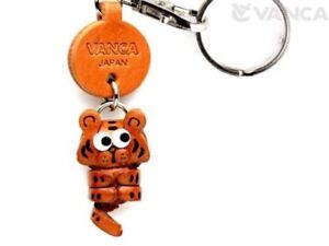 Little Tiger Handmade Leather Zodiac Keychain *VANCA* Made in Japan #56263