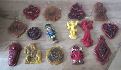 15 x Wachsfigur alt  - Wachsanhänger Christbaumschmuck Weihnachten - Bild 1 von 2