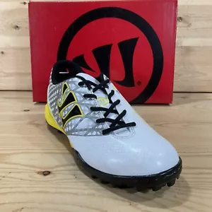 NIB Warrior Gambler Soccer Turf Cleats Youth Kids 3.5 White/Black/Yellow Soccer - Picture 1 of 9