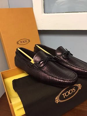 $595 TOD'S *2017 LIMITED EDITION* 6uk/7us Italy Loafers Driving Shoes ~textured - Image 1 of 4