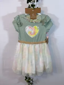 Girl's Toddler  Young Hearts  Foil Tutu Dress W/ Scrunchie, Sizes 3T - Picture 1 of 2