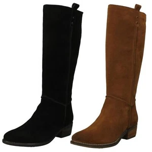 Ladies Knee High Spot On Real Suede Boots: F5R1230 - Picture 1 of 29