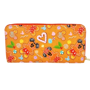 Loungefly Disney Mickey & Minnie Gingerbread Holiday Zip-Around Wallet - Picture 1 of 4