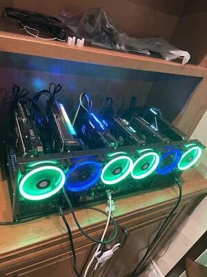 Plataforma de criptominería con 6 GPU ~600 mh/s ETH NVIDIA GeForce RTX 3080s sin lhr Foto 1 de 3