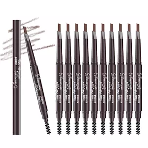 12Pcs Light Brown Eyebrow Set - Retractable Pencil with Brow Brush, Professional - Picture 1 of 8