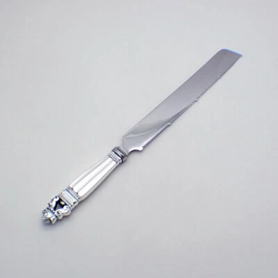 Cuchillo de pan de bellota Georg Jensen plata de ley Dinamarca Foto 1 de 4