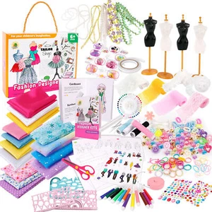 345pcs Sewing Kit For Kid Children Sewing Embroidery Girl DIY Dress Clothes Gift - Bild 1 von 12