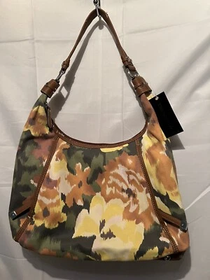 Tignanello Cartera de Lona con Una Correa Bolso de Mano Silenciado Floral Multicolor Cremallera DEFECTOS Foto 1 de 4