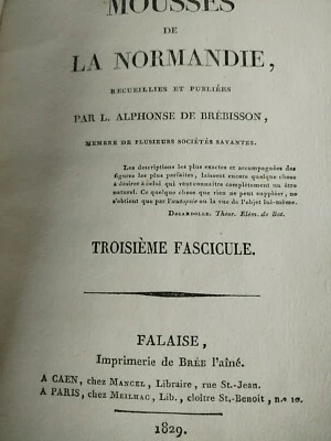 Rare herbier Mousses de la Normandie par Alphonse de Brébisson 1829 - Photo 1/4