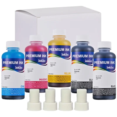 5PK Compatible Epson Pigment Ink -  CMYKK Set - 100ml each - Image 1 of 4