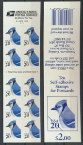 BLUE JAY BOOKLET #3048a (BC128) 1996 Mint NH Booklet of Ten Blue Jay Bird Stamps - Picture 1 of 1