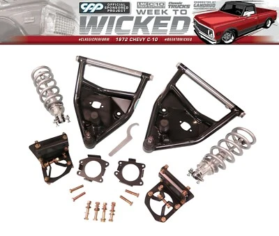1971-87 Chevy C10 Pickup Front Coil Over Lowering / Drop Tubular Conversion Kit Foto 1 de 4