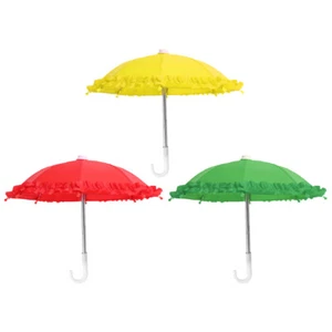 3Pcs Colorful Umbrella Kids Umbrella Toy Miniature Garden Decorations - Picture 1 of 12