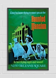 Haunted Mansion Hitchhiking Ghosts Disneyland Attraction Poster 11x17 - Picture 1 of 8