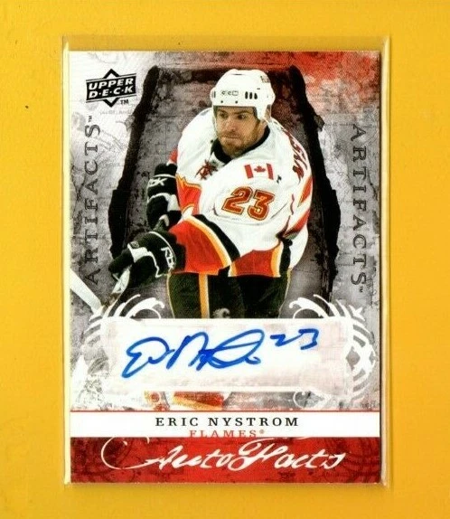 D15187 2008-09 Artifacts Autofacts #AFEN Eric Nystrom FLAMES AUTOGRAPH - Image 1 of 1
