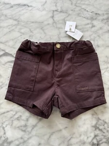Bonpoint Burgundy/ Purple Cotton Shorts Toddler Boy Girl 18 Months - Picture 1 of 7