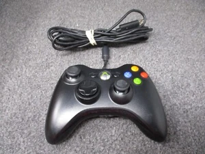 Offizieller OEM Original Microsoft Xbox 360 Wired Controller Schwarz Guter Zustand - Bild 1 von 6