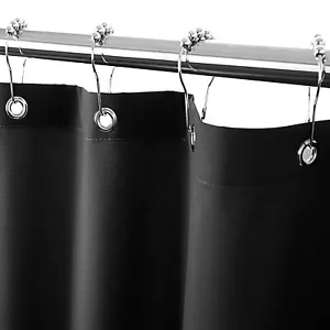 Fabric Shower Stall Curtain Liner with 3 Magnets36W x 72L Waterproof & Hotel ... - Picture 1 of 5