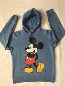 Uniqlo Original Mickey Mouse Art By Joshua Vides Light Blue Hoodie Sz Youth S - Picture 1 of 13