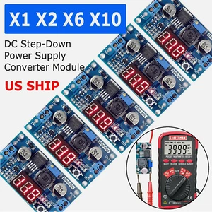 Buck Step-down LM2596 Power Converter Module DC 4.0~40 to 1.3-37V LED Voltmeter - Picture 1 of 7