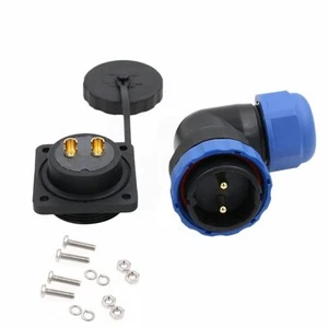Conector de alimentación HE29 2-24 pines 250-380V impermeable IP68 para panel de enchufe circular - Imagen 1 de 20