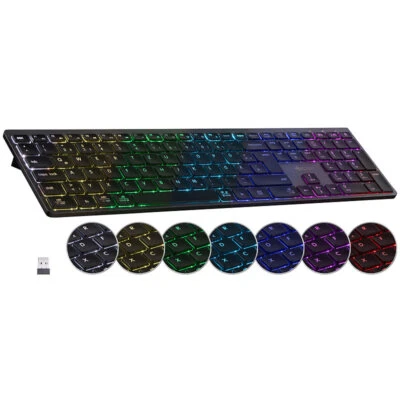 GeneralKeys CH: Akku-Funktastatur Bluetooth, Scissor, 7 Farben, deutsch-SCHWEIZ - Bild 1 von 4