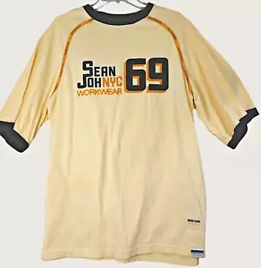T-shirt maglia ricamata vintage anni 90 Y2K Sean John NYC serie 69 bianca taglia L hiphop - Foto 1 di 11