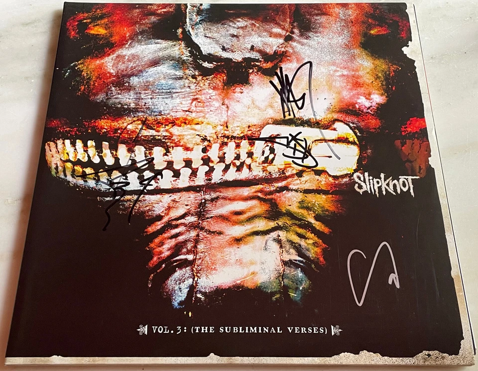SLIPKNOT The Subliminal Verses SIGNED LP AUTOGRAPHED BY 4 MEMBERS - COREY TAYLOR - Image 1 of 4