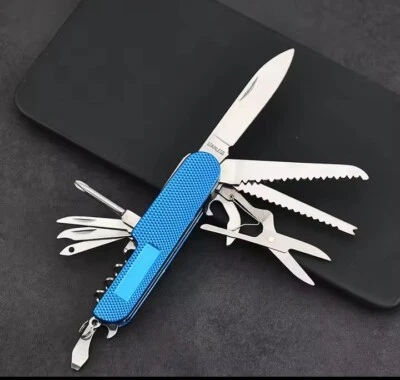 High Quality Swiss Style Multi Function Knife EDC Camping Hiking Travel Work  - Image 1 of 3