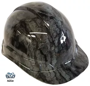 Cappello rigido idro immerso lucido grigio chiaro corteccia albero 6 punti sospensione cricchetto - Foto 1 di 7