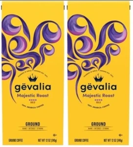 2 Bags Of Gevalia Majestic Roast Ground Coffee 12 oz - Picture 1 of 5