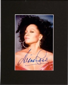 DIANA ROSS,  8 by 10 MATTED REPRINT PHOTO & AUTOGRAPH   ( PHOTO IS 5 X 7) - Picture 1 of 1