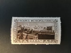 FRANZ. VIÑETA COLONIAS aprox. 1910 MARRUECOS RABAT TROUPES xa92 - Imagen 1 de 2