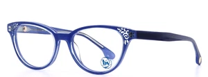 BON VIVANT Yvette 7426 Blue Womens Cat Eye Full Rim Eyeglasses 50-17-140 B:36 - Picture 1 of 12