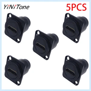 5PCS D-type HDMI two-way module adapter, HDMI female to female panel socket - Afbeelding 1 van 9
