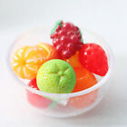 1:12 Dollhouse Miniture Transparent bowl with 8pcs Fruits Accessories Decor *&