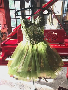 Women's Jovani Sequins 8 layers Skirt Green Corset Dress size 6 - Picture 1 of 4
