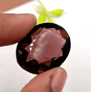 Mejor venta 78,30 quilates piedra preciosa de forma ovalada amatista púrpura creada en laboratorio SMO - Imagen 1 de 7