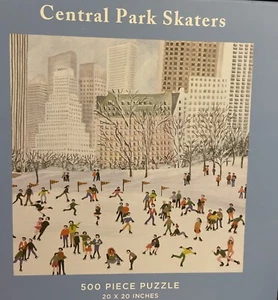 Galison 500 Teile Puzzle NYC Central Park Skater New York City Schnee vollständig - Bild 1 von 1