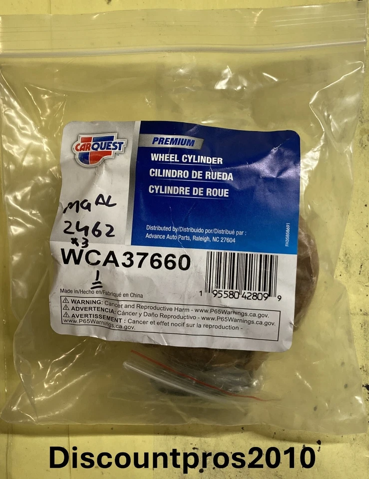 Cilindro de rueda de freno de tambor trasero Carquest WCA37660 Ford Hyundai Merkur 1985-2011 Foto 1 de 1