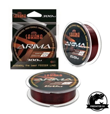 150/300m SAKANA ARIMA FEEDER & METHOD ANGELSCHNUR MONOFILE SCHNUR KARPFENSCHNUR
