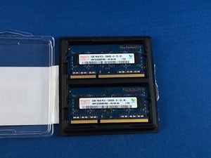 4GB total: qty 2 x 2GB PC3-10600S-9-10-B1 1Rx8 1333MHz 204pin SODIMM Hynix 8500S - Picture 1 of 1